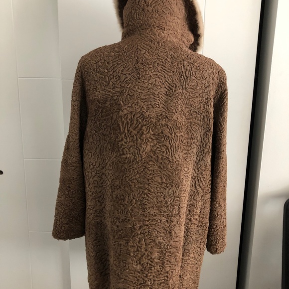 Flapper Era, Roaring 20s 1924 Persian Lamb and Mink Wrap Coat size M - Picture 6 of 10